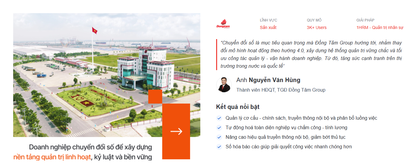 Câu chuyện khách hàng Đồng Tâm Group chuyển đổi số với 1Office để xây dựng nền tảng quản trị linh hoạt và bền vững