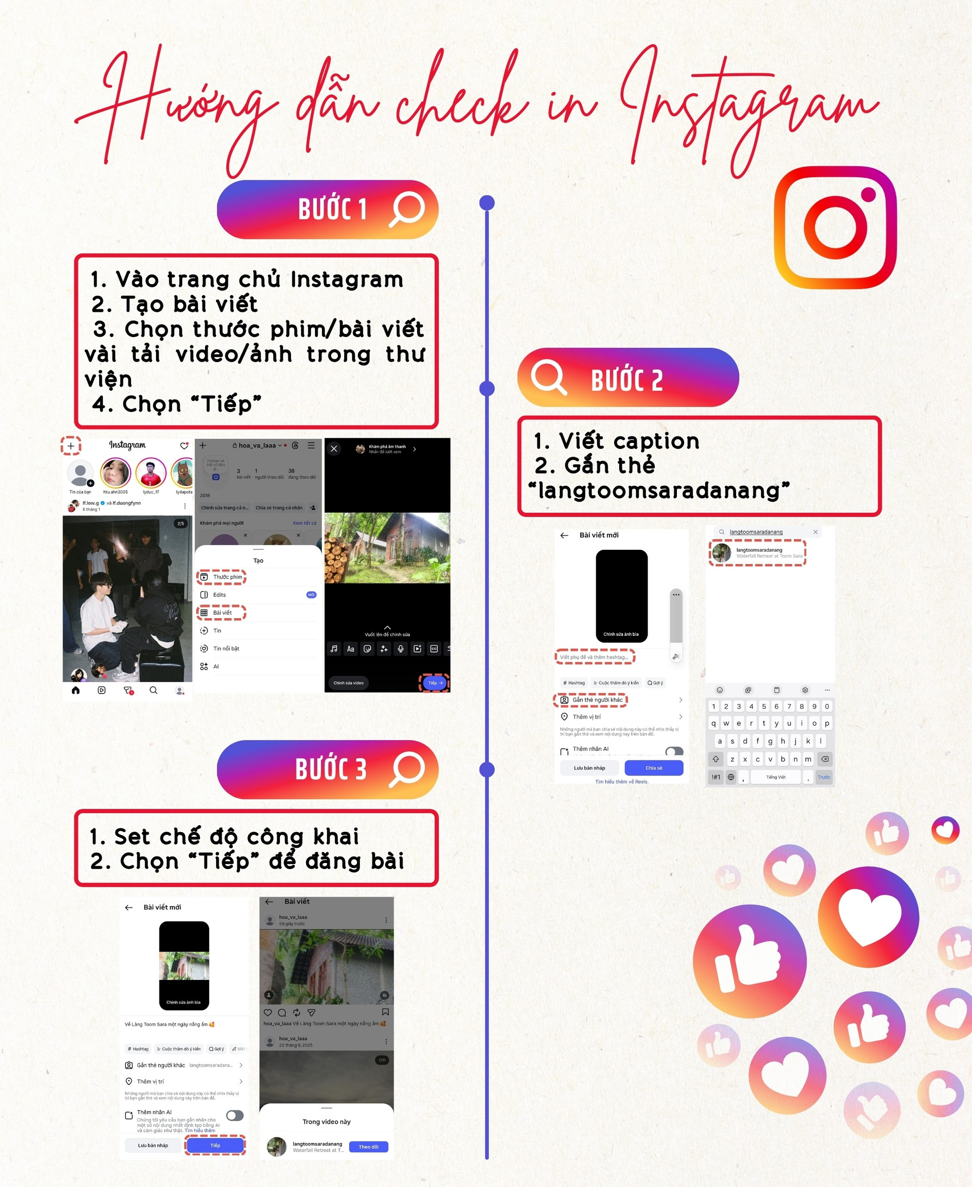 Hướng dẫn check-in trên Instagram
