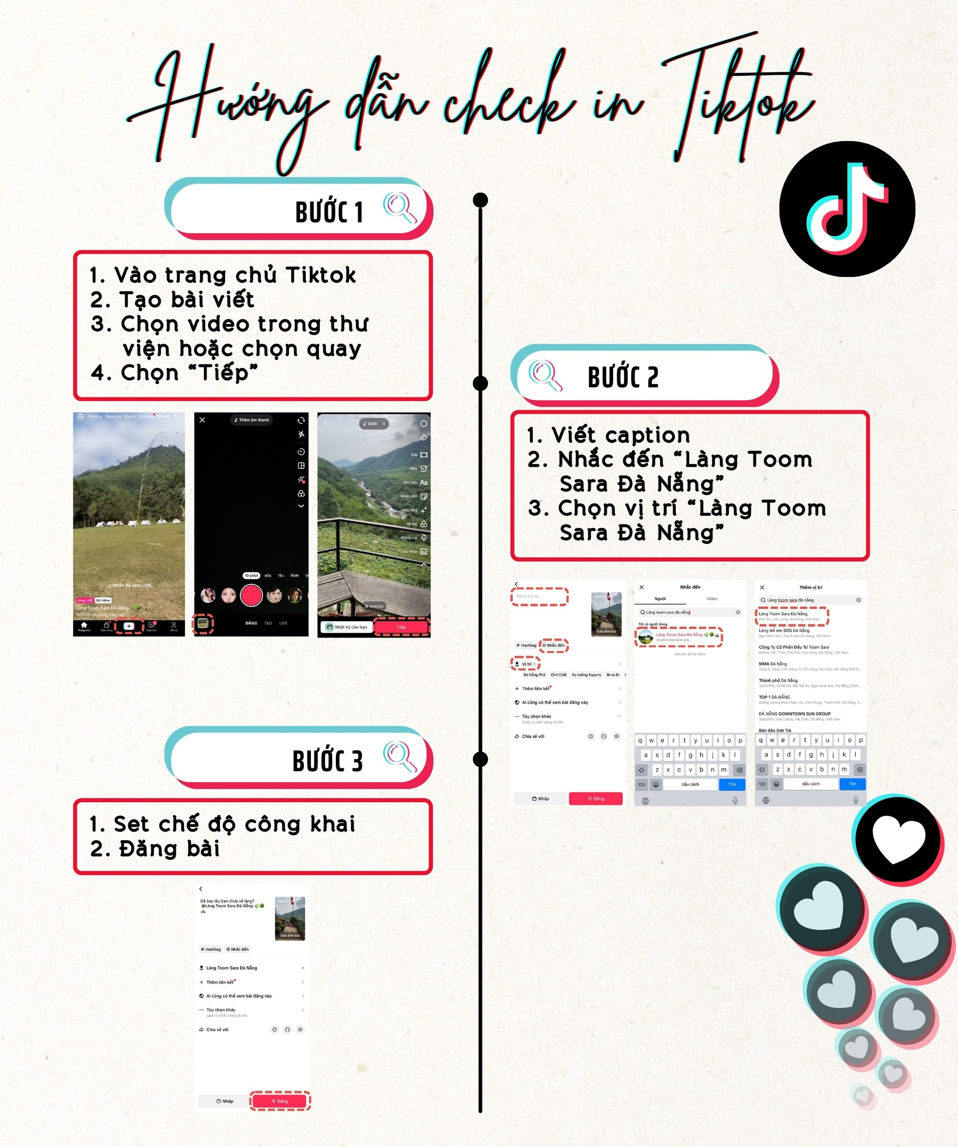 Hướng dẫn check-in trên Tiktok