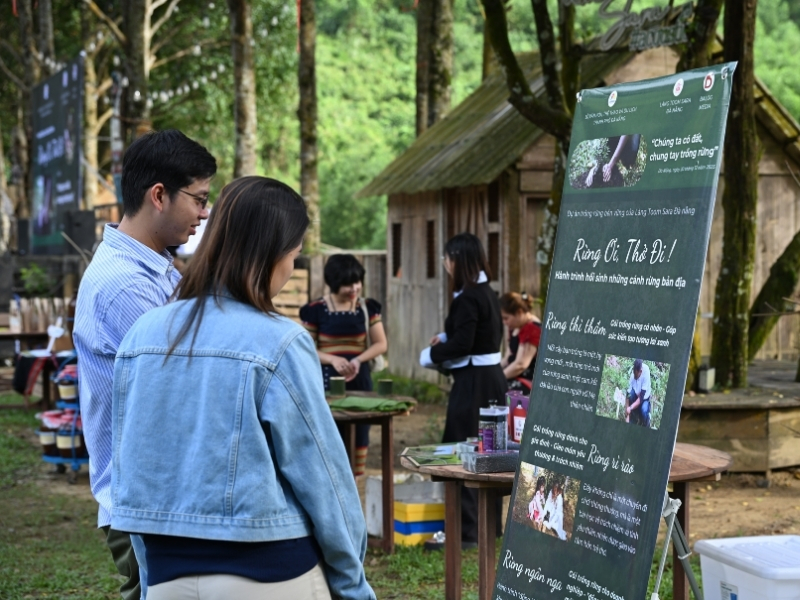 Dự án là mô hình kinh tế xanh tự vận hành - Các sản phẩm trồng và chăm rừng tại Làng Toom Sara giúp nuôi dưỡng rừng bản địa.