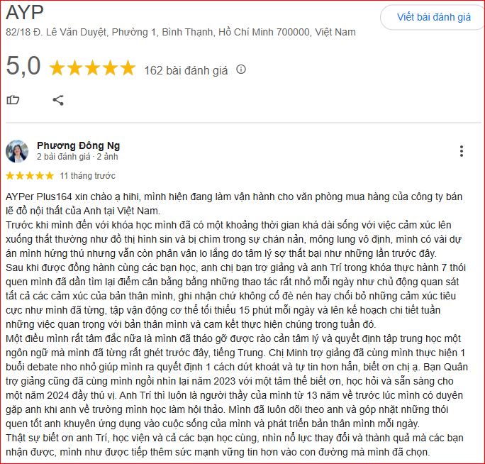 Phản hồi học viên 8