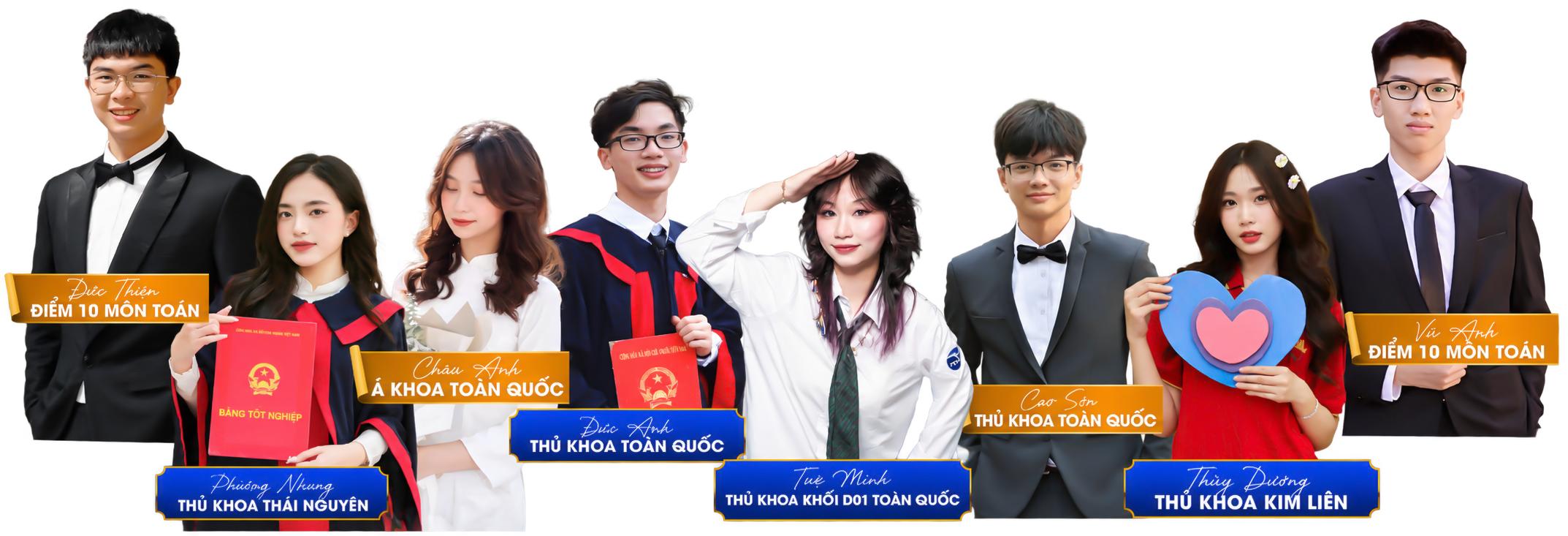 Bảng vàng những gương mặt thủ khoa Toán thầy Đạt