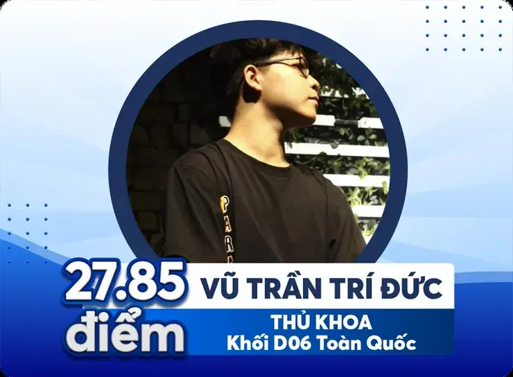 Thành tích học viên Vũ Trần Trí Đức tại SSStudy
