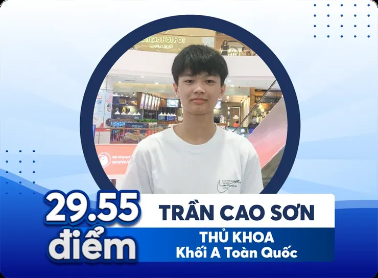 Thành tích học viên Trần Cao Sơn tại SSStudy