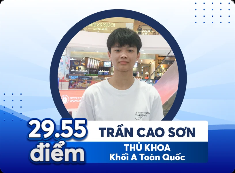 Thành tích học viên Trần Cao Sơn tại SSStudy