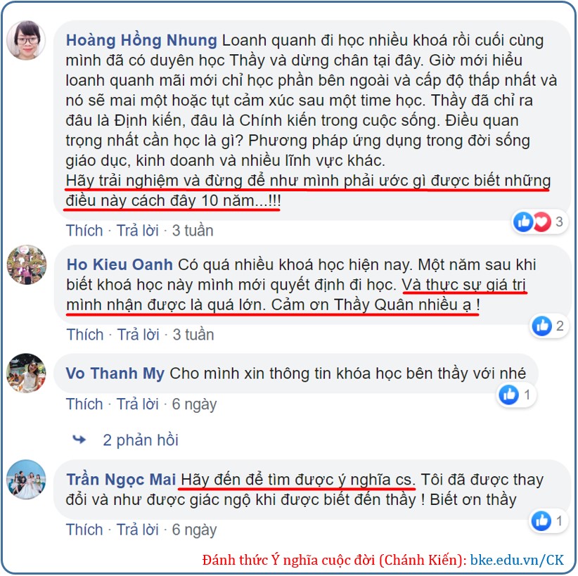 Cảm nhận học viên