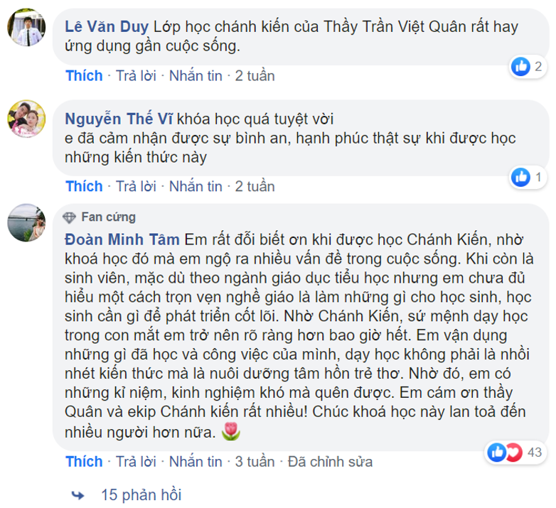 Cảm nhận học viên