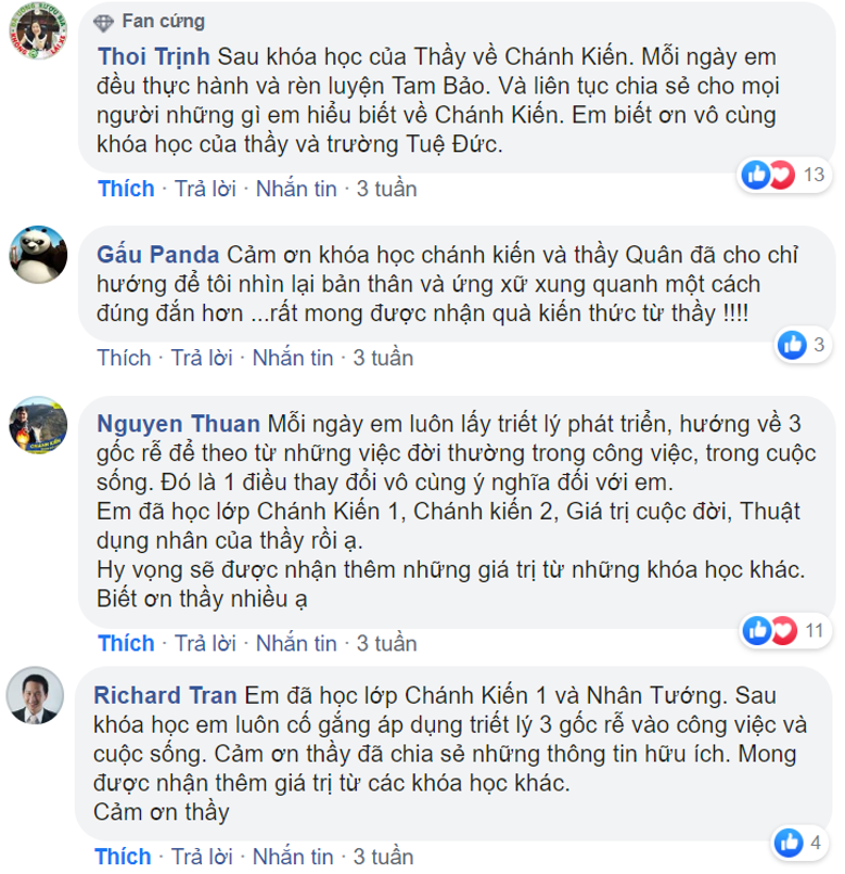 Cảm nhận học viên