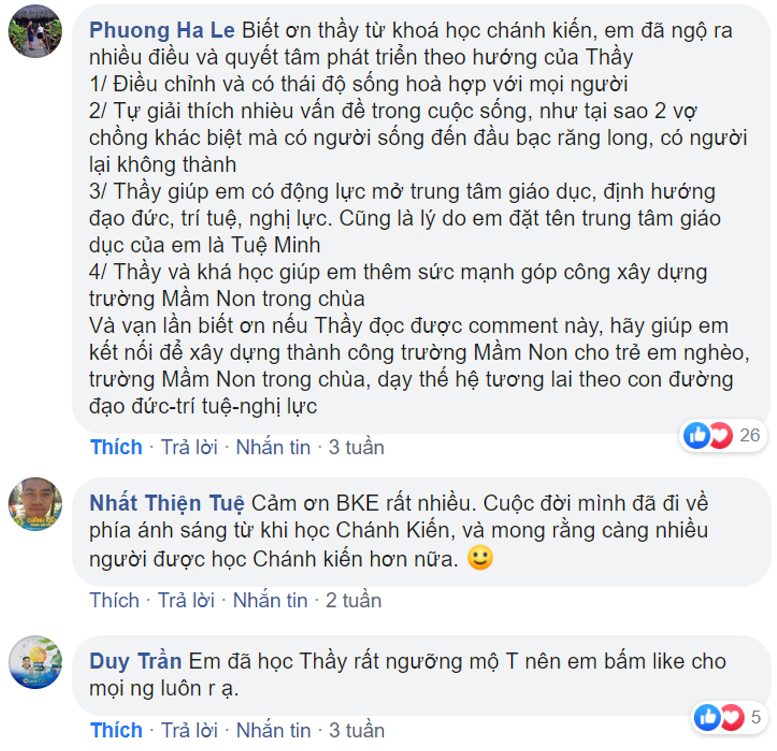 Cảm nhận học viên