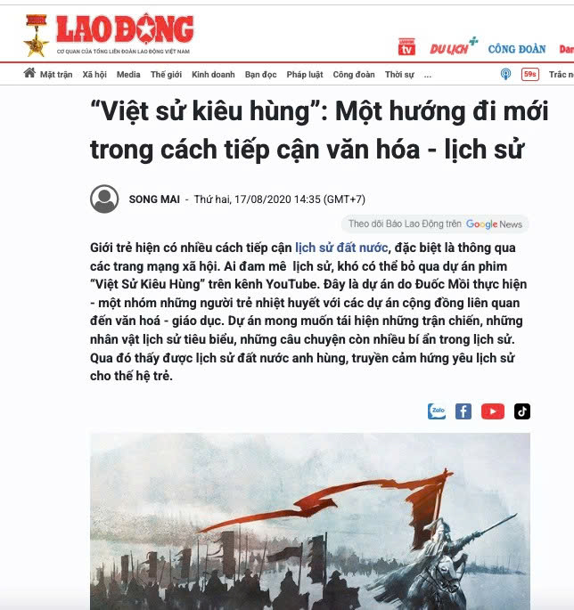 Lao Động - Việt Sử Kiêu Hùng