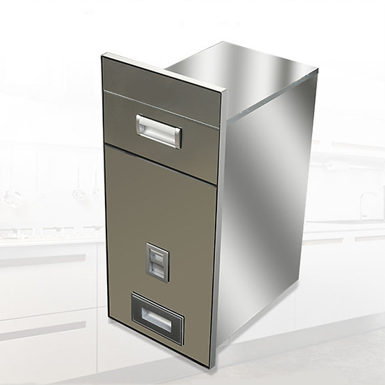 Thùng đựng gạo tráng gương nút nhấn