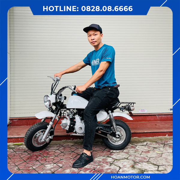 Xe máy Monkey 125 CC, 4 kỳ – 4 số tròn côn tay
