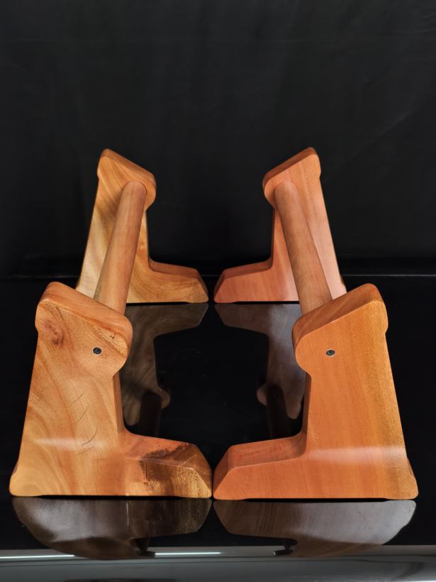 Cặp parallettes gỗ nguyên khối