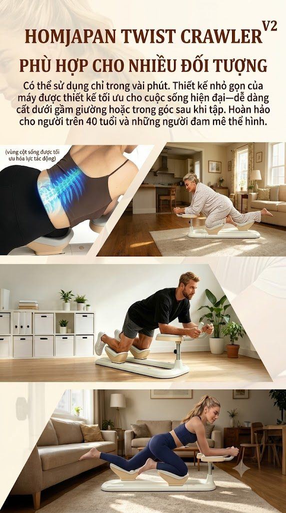 Nhiều đối tượng sử dụng máy tập leo núi HomeJapan tại nhà