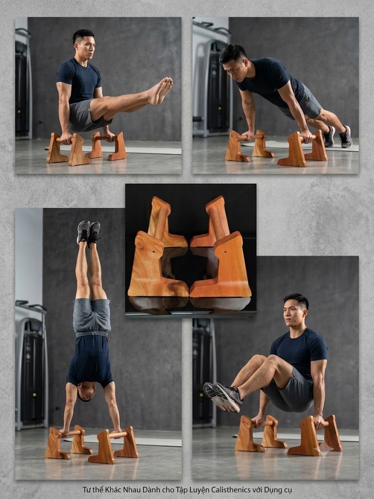 Các tư thế calisthenics với thanh hít đất