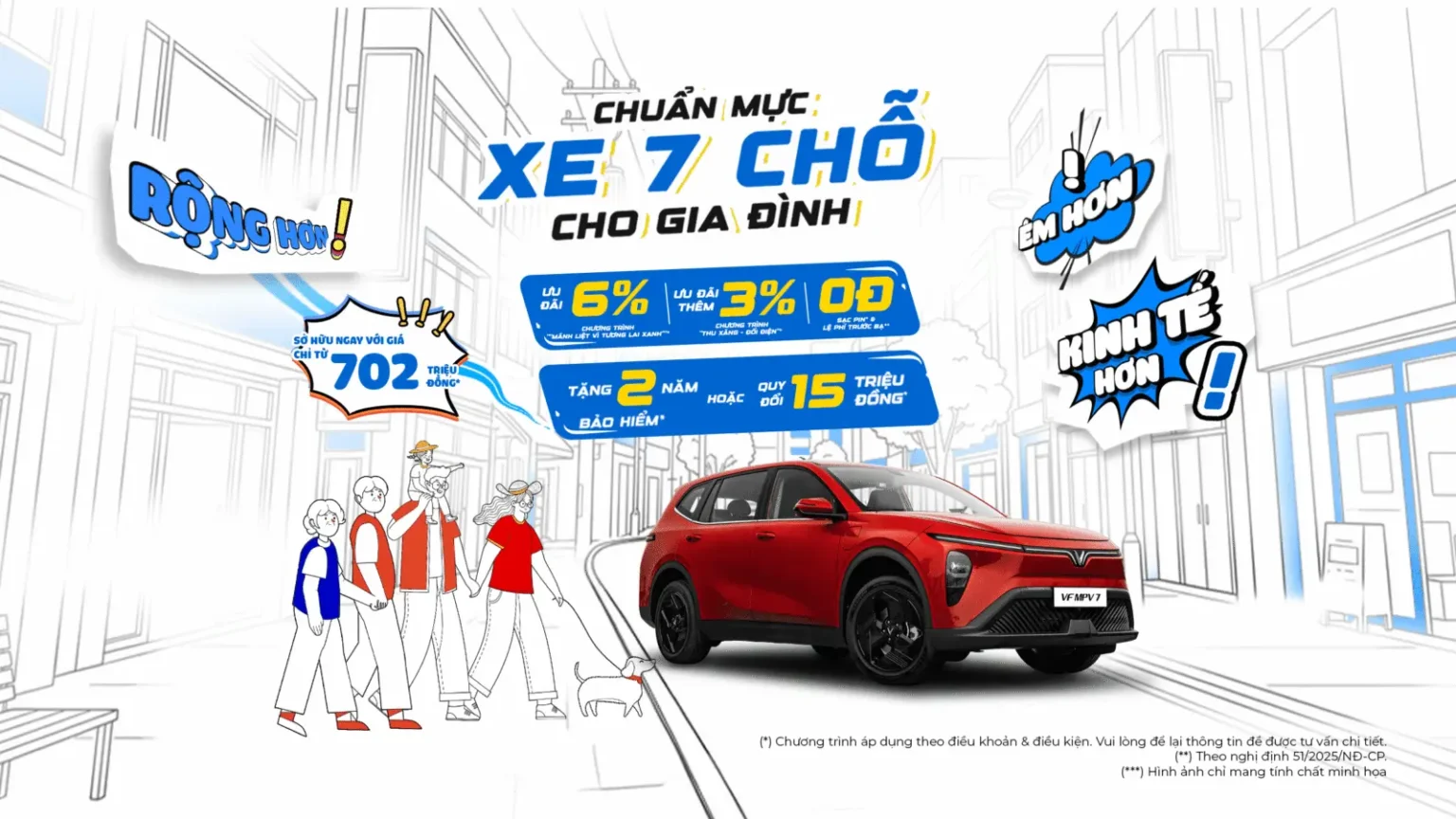 Banner VinFast MPV 7 cho gia đình và kinh doanh tại Ninh Bình