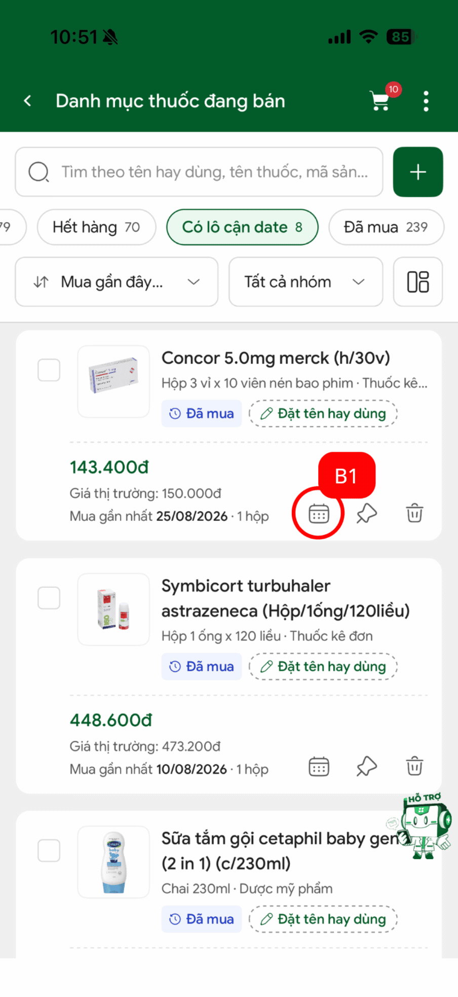 Tra cứu số lô, hạn sử dụng, số lượng đã giao và đơn hàng