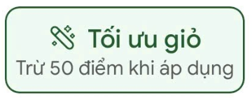 Phóng lớn nút Tối ưu giỏ ở góc dưới bên trái giỏ hàng