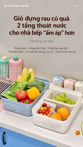 Rổ đựng rau củ quả đa năng đẹp mắt