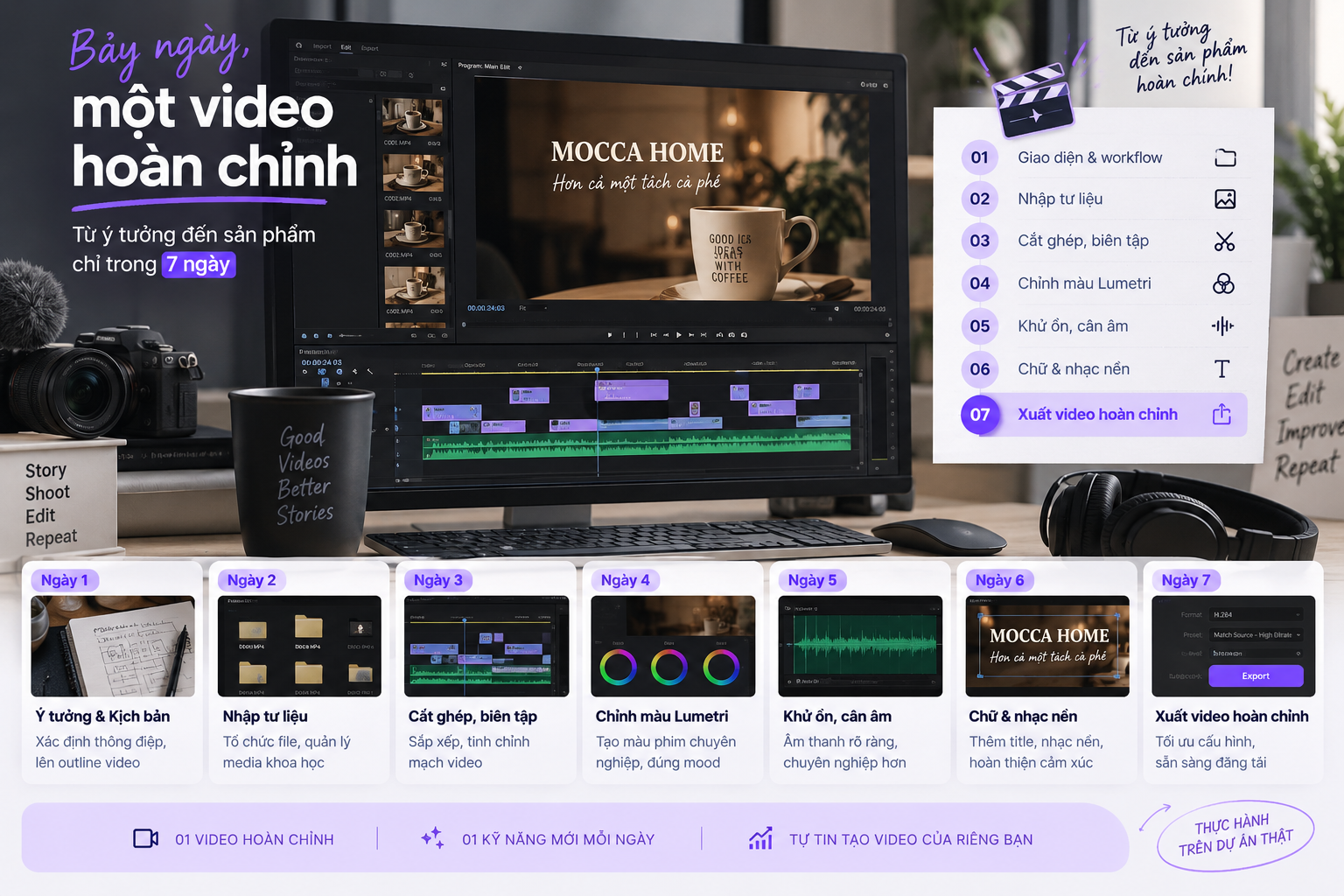7 ngày dựng video Premiere Pro