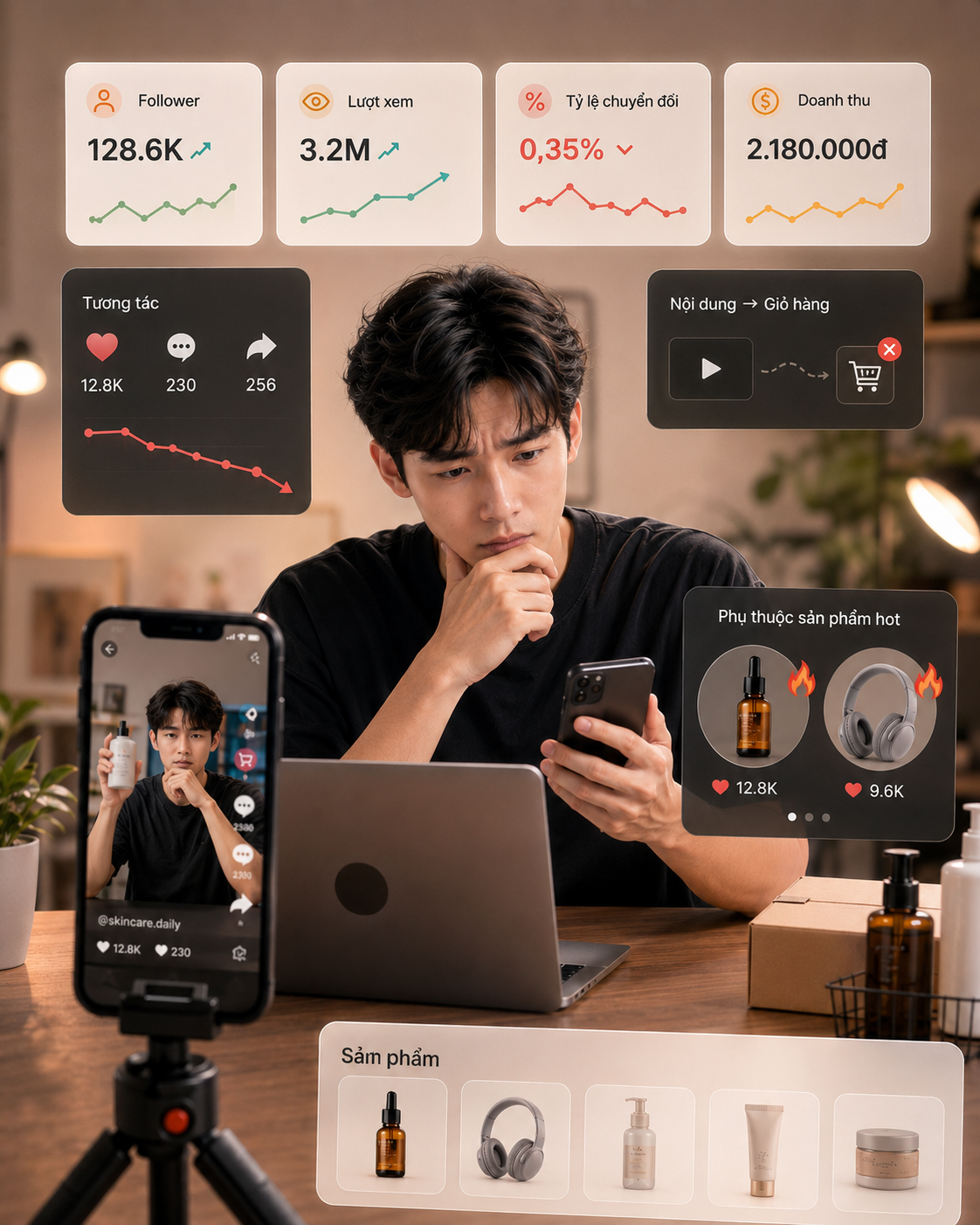 Người làm Affiliate loay hoay giữa kênh, sản phẩm và đơn hàng