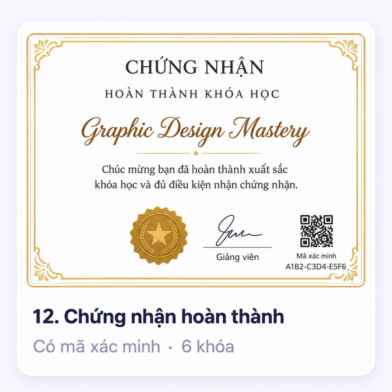 Giấy chứng nhận hoàn thành