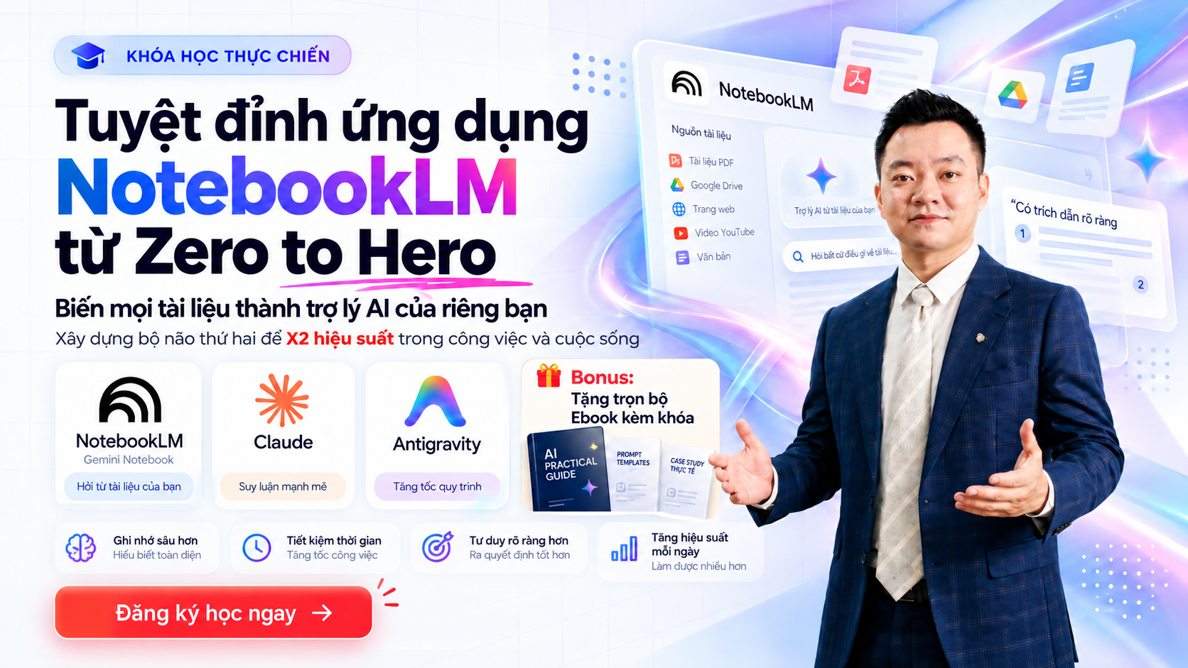 Tuyệt đỉnh ứng dụng NotebookLM từ Zero to Hero - Khóa học Gitiho cùng giảng viên Lương Minh Thanh (Jovis)