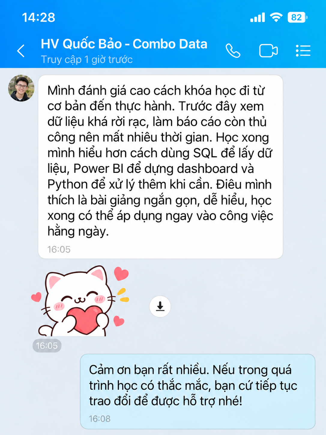 Phản hồi học viên 3