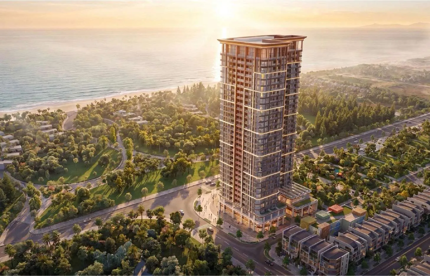 Sun Saphia Residence trên trục biển Võ Nguyên Giáp – Trường Sa nhìn từ trên cao