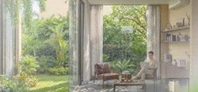 Phòng khách mở ra khu vườn