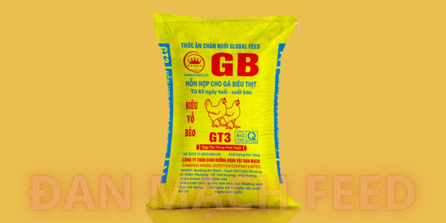 Sản phẩm hỗn hợp thức ăn cho gà siêu thịt GT3