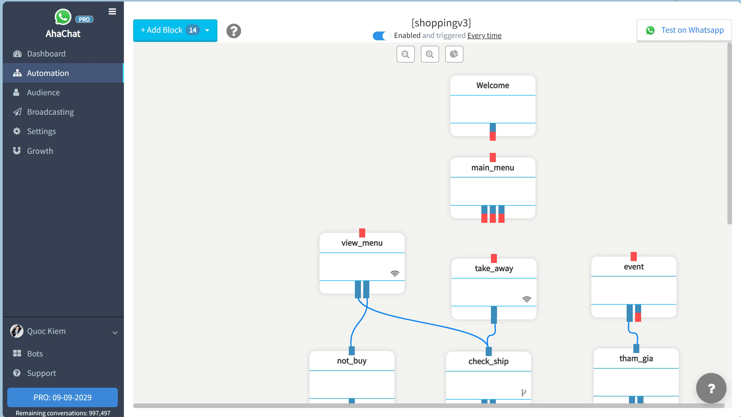 Build no-code Chatbot in minutes