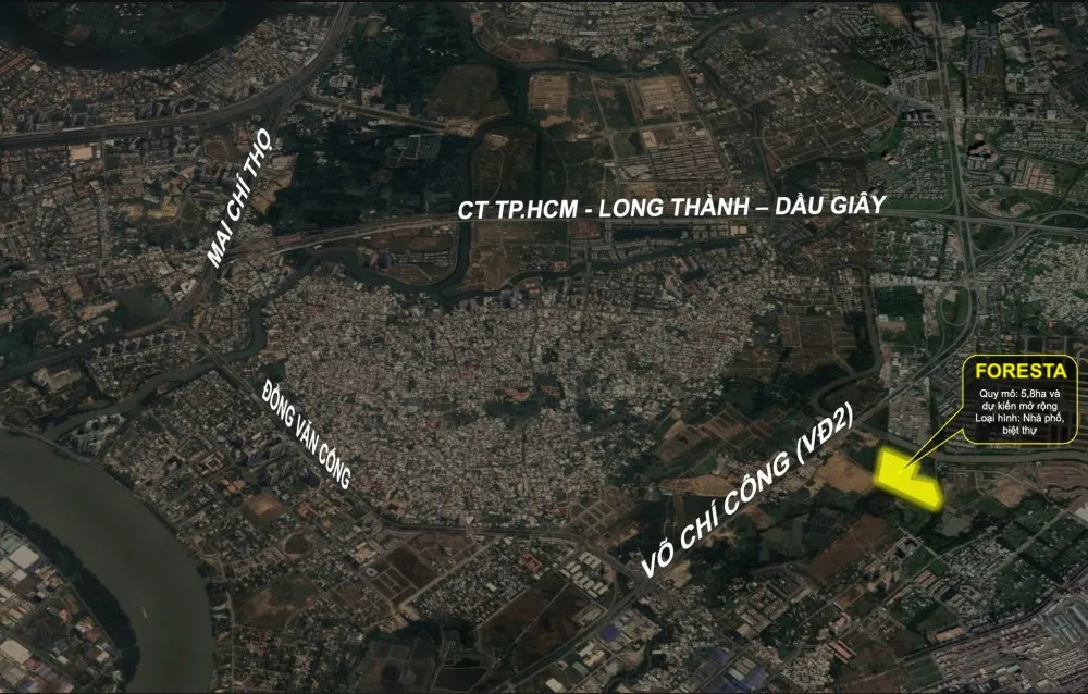 Vị trí The Foresta trên Google Map