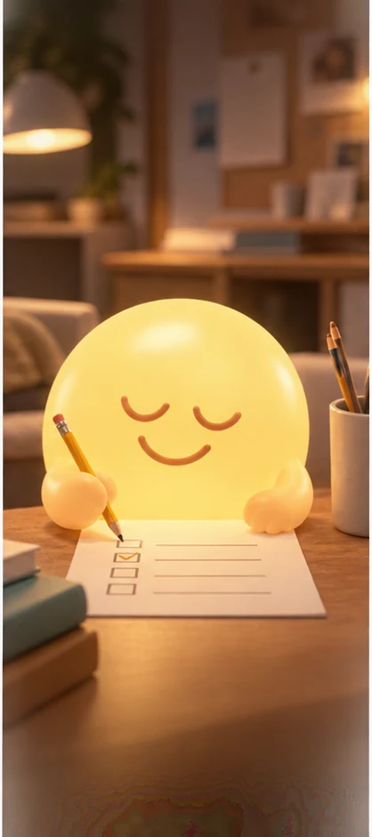 Mascot TeenCare đang làm bài nhìn lại cùng ba mẹ