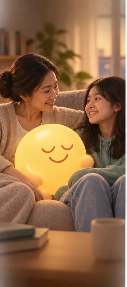 Ba mẹ, con và mascot TeenCare cùng trò chuyện