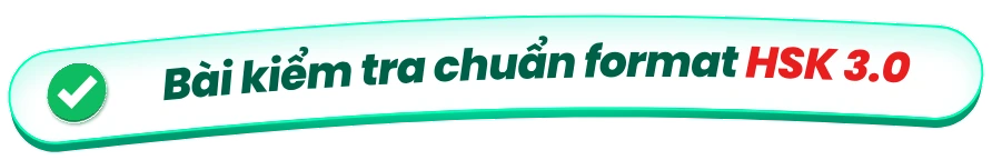 Bài kiểm tra chuẩn format HSK 3.0