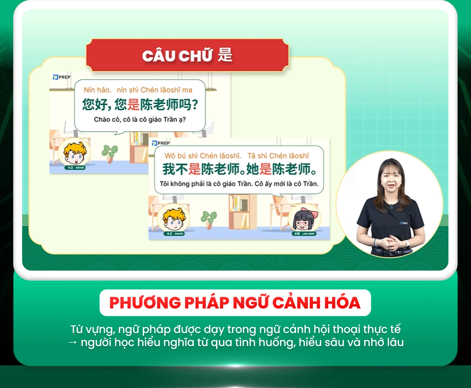 PHƯƠNG PHÁP NGỮ CẢNH HÓA — Từ vựng, ngữ pháp được dạy trong ngữ cảnh hội thoại thực tế