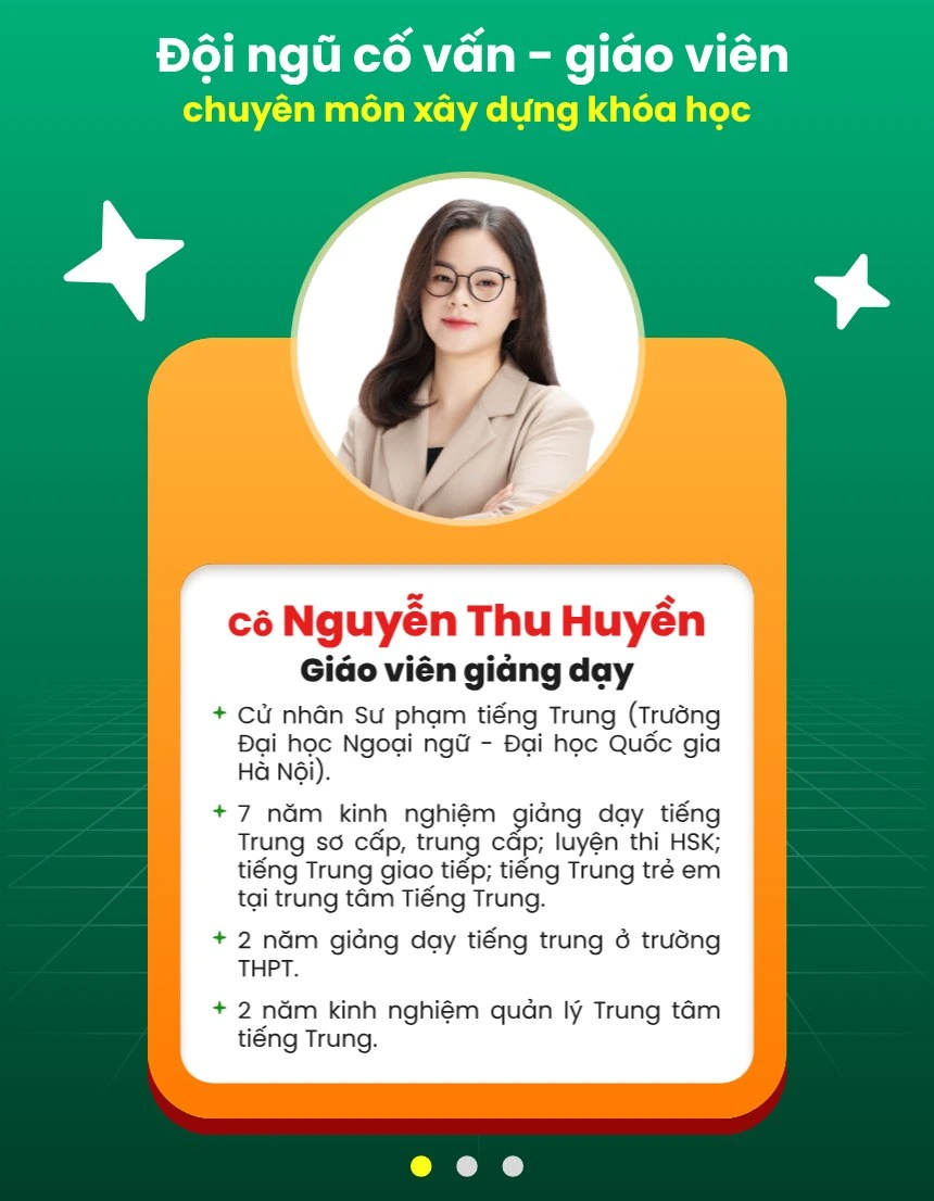 Cô Nguyễn Thu Huyền — Giáo viên giảng dạy