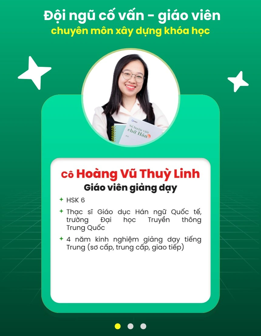 Cô Hoàng Vũ Thuỳ Linh — Giáo viên giảng dạy