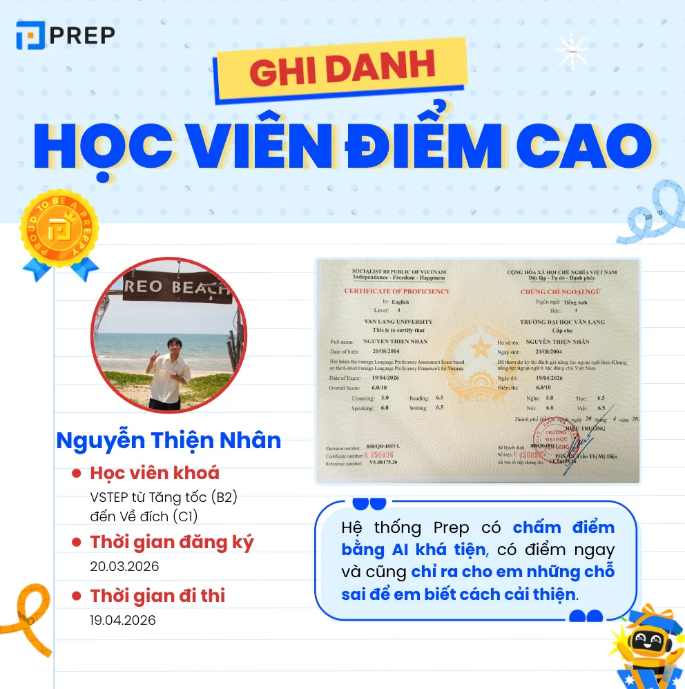 Ghi danh học viên điểm cao - Ngô Thuỳ Minh