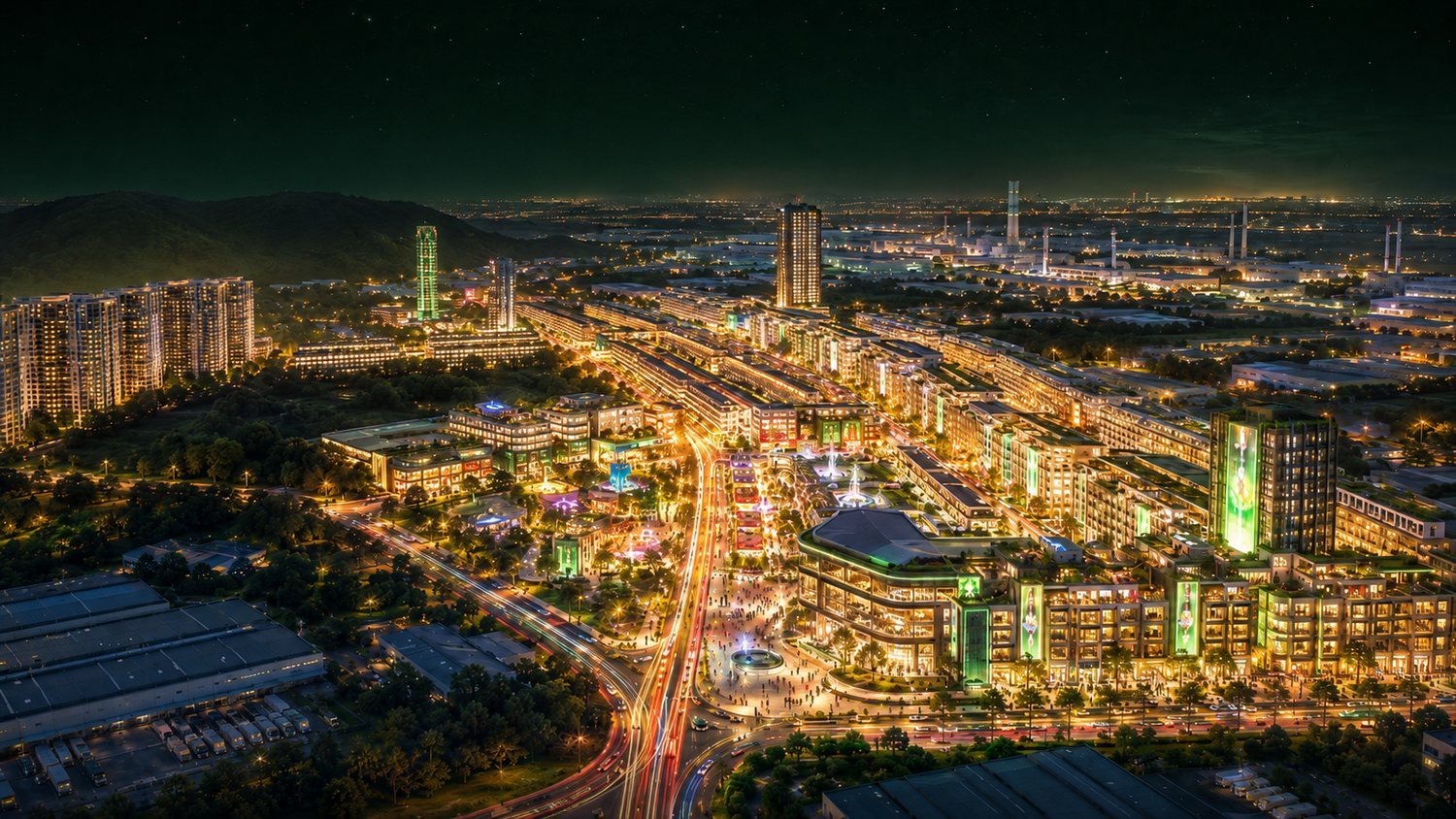 Toàn cảnh đô thị ION City về đêm