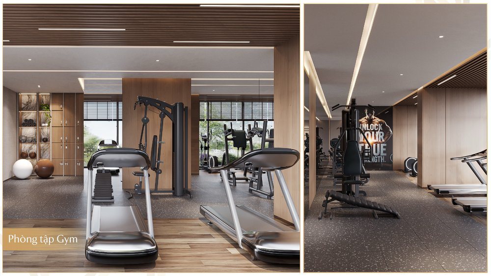 Phòng Gym hiện đại Royal Mansion