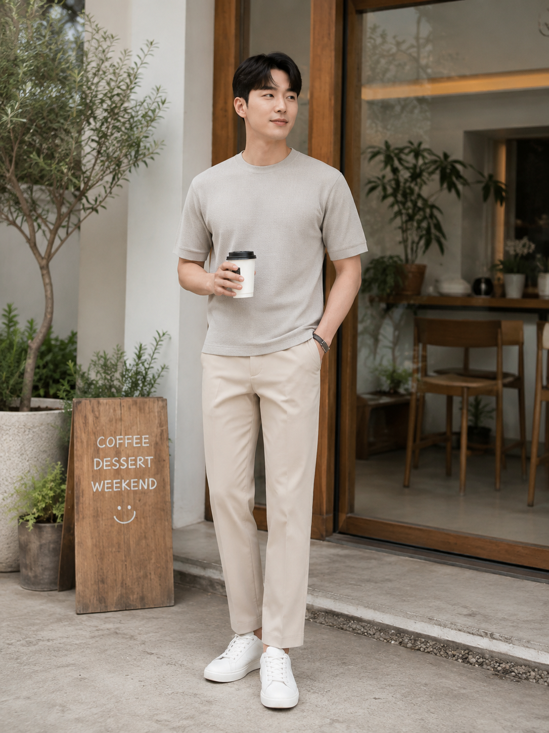 Quần Khaki Nam phối đồ đi chơi cuối tuần