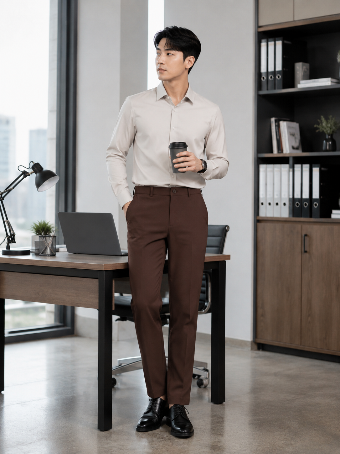 Quần Khaki Nam phối đồ đi làm