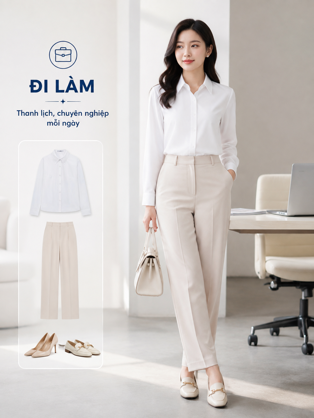 Áo sơ mi nữ Lụa Nén mặc đi làm