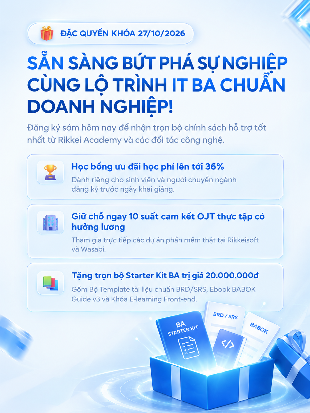 Khóa Học IT Business Analyst Chuẩn Doanh Nghiệp - Đặc Quyền Giới Hạn