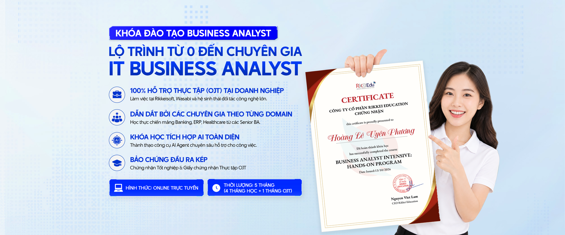 Khóa Đào Tạo Business Analyst - Lộ Trình Từ 0 Đến Chuyên Gia IT BA | Rikkei Academy