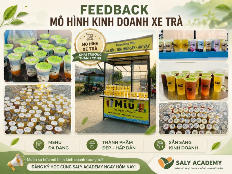 Feedback mô hình xe trà Tiệm Nhà Míu