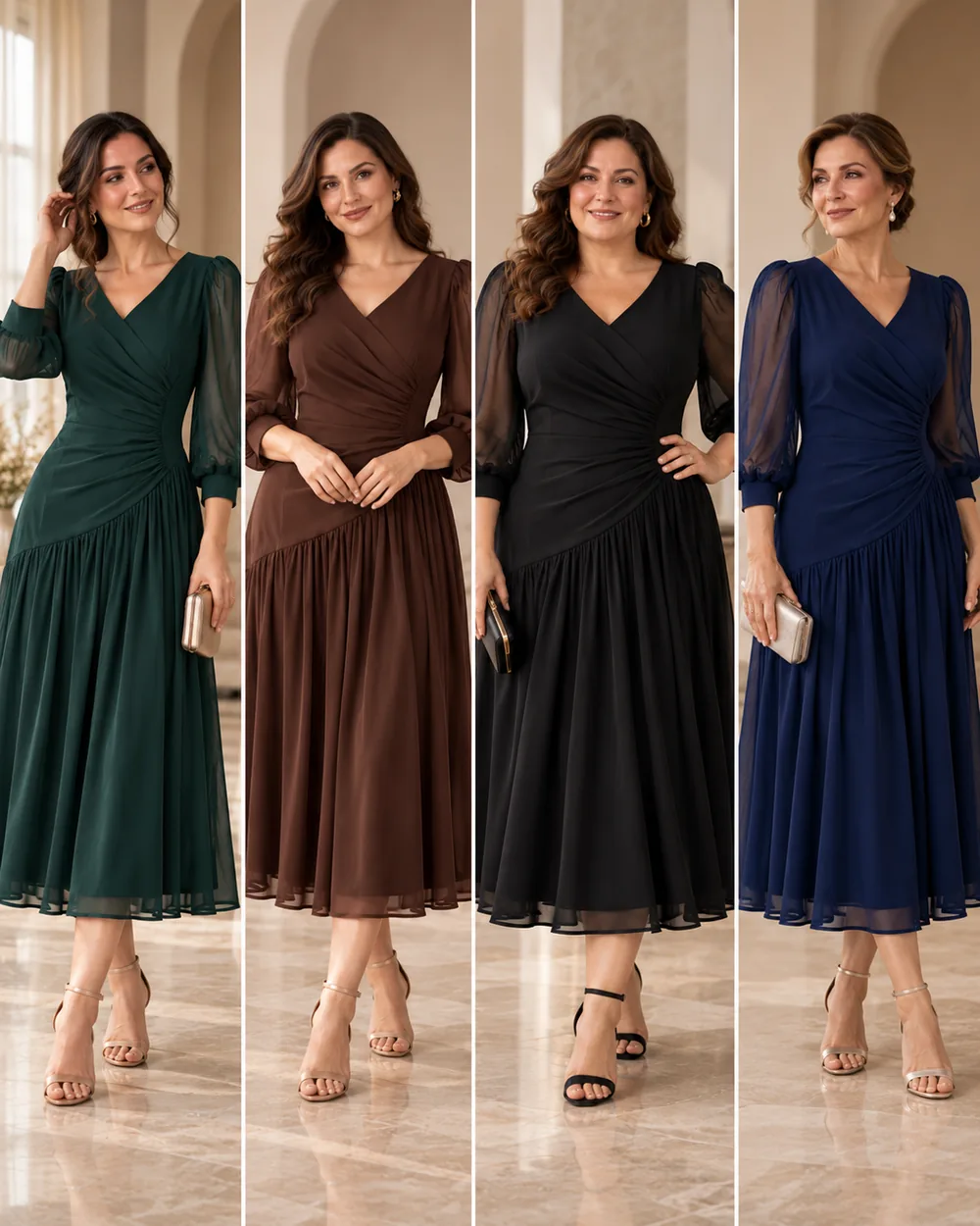 Rochie D28 bordo văzută din unghi lateral
