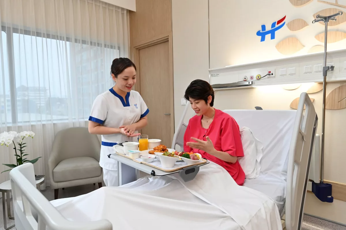 Phòng lưu viện khoa Sản rộng rãi, đầy đủ tiện nghi tại Bệnh viện Việt Pháp Hà Nội